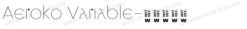 Aeroko Variable字体转换